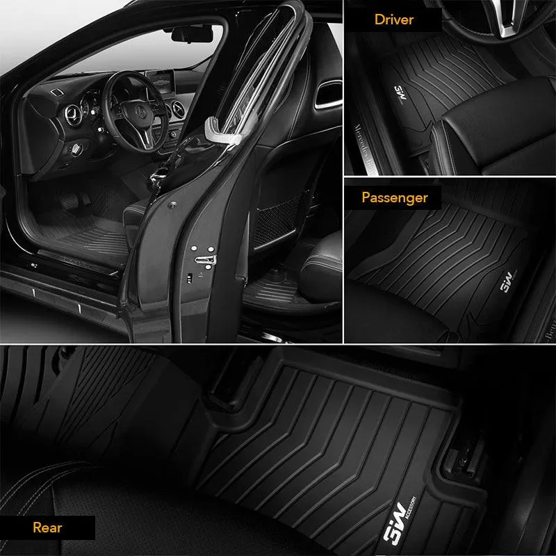 3W Mercedes-Benz GLA 2021-2024 Custom Floor Mats TPE Material & All-Weather Protection