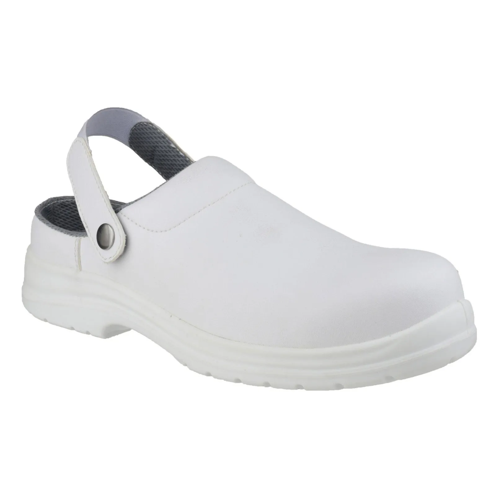 Amblers Safety FS512 Antistatic Slip on Safety Clog SB White