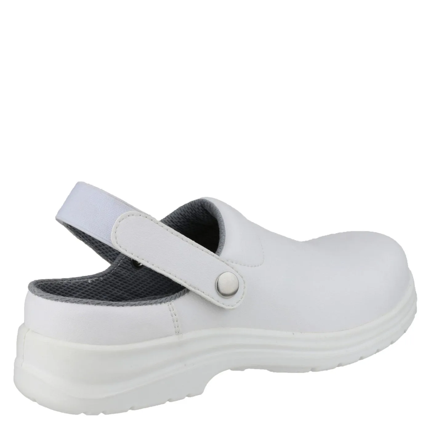 Amblers Safety FS512 Antistatic Slip on Safety Clog SB White