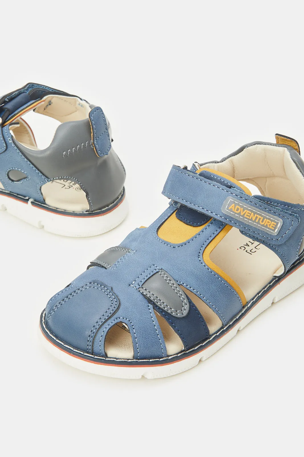 Boys Navy Fisherman Sandals