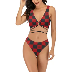 chess queen Cross String Bikini Set (Model S29)