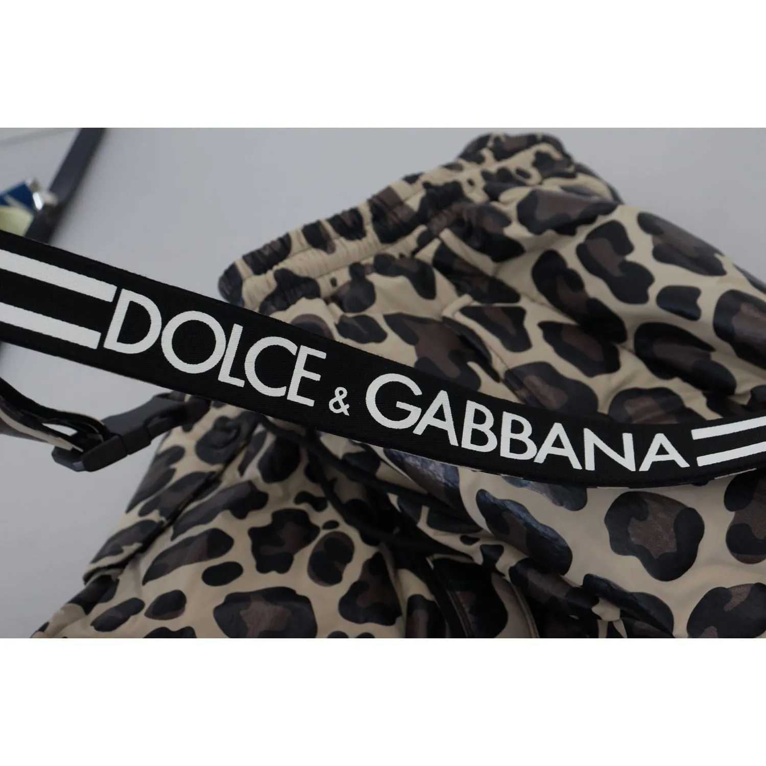 Dolce & Gabbana Multicolor Leopard Print Snow Pants