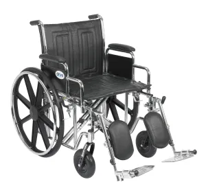 Drive Medical std20ecddahd-elr Sentra EC Heavy Duty Wheelchair, Detachable Desk Arms, Elevating Leg Rests, 20" Seat