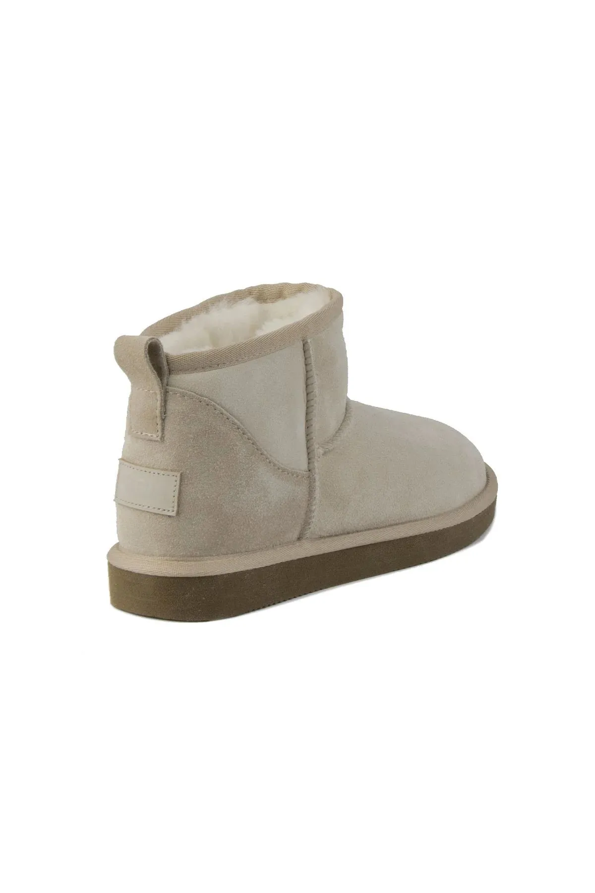 Genuine Sheepskin Women's Mini Boots 191130 Beige