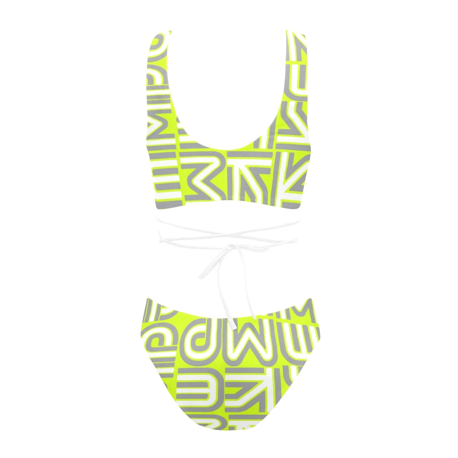 kemp logoed swimsuit print copy Cross String Bikini Set (Model S29)