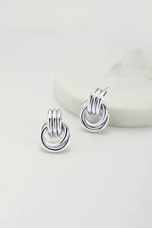 Large Poppy Earring - Silver