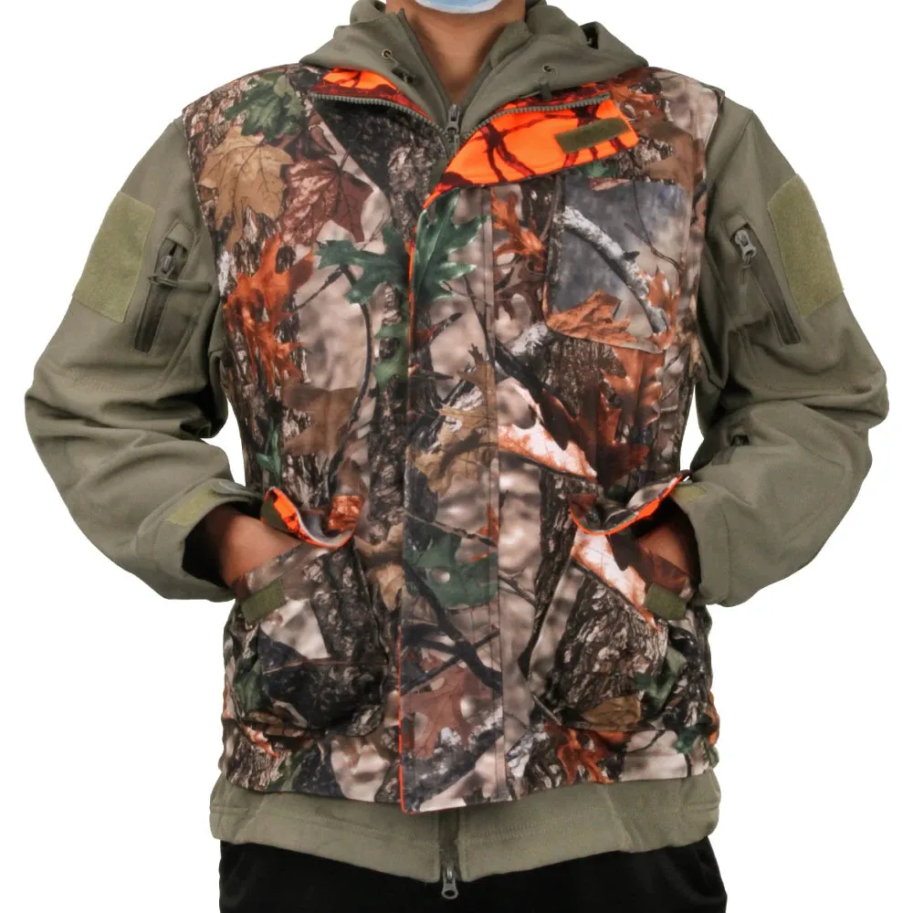 Orange Hunting Vest Men's Sleeveless Jacket Camouflage Field Breathable