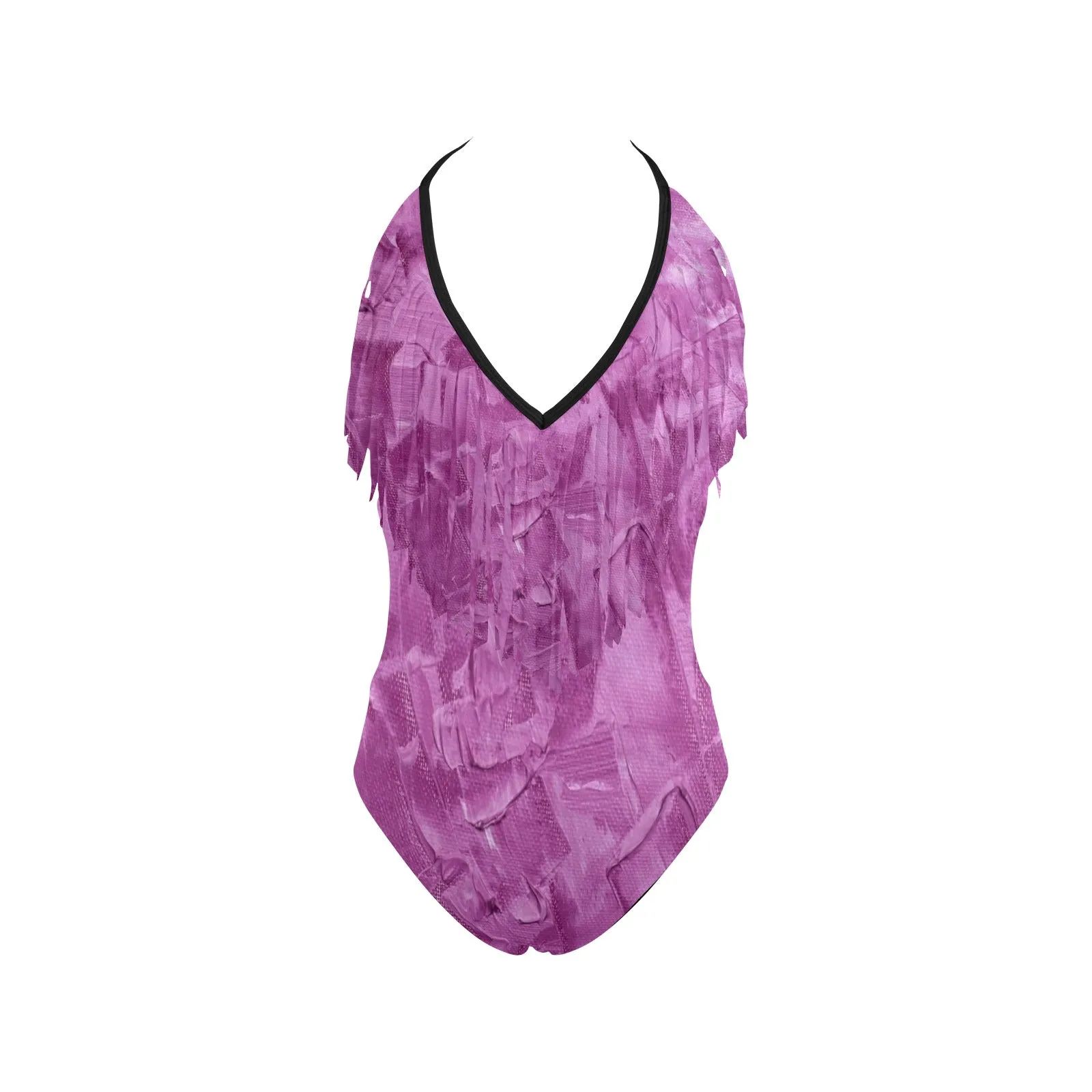 Purple Full Women's Fringe Swimsuit (Model S32)