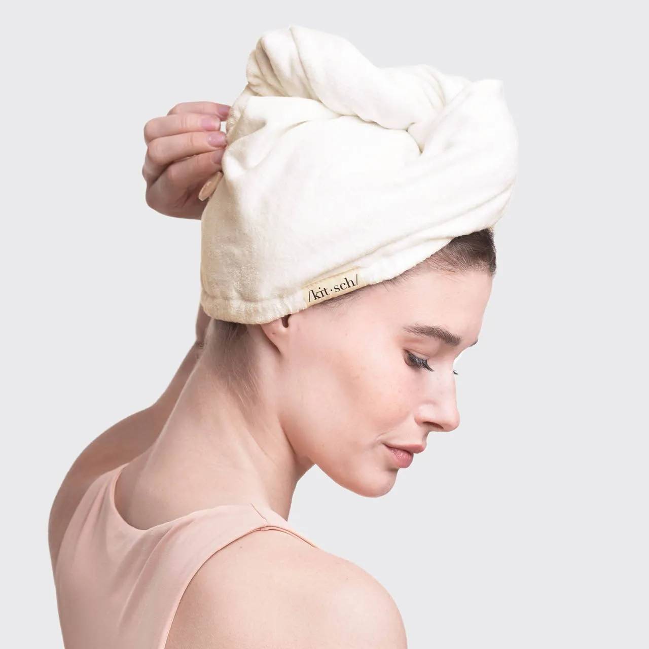 Quick Dry Hair Towel - Ivory