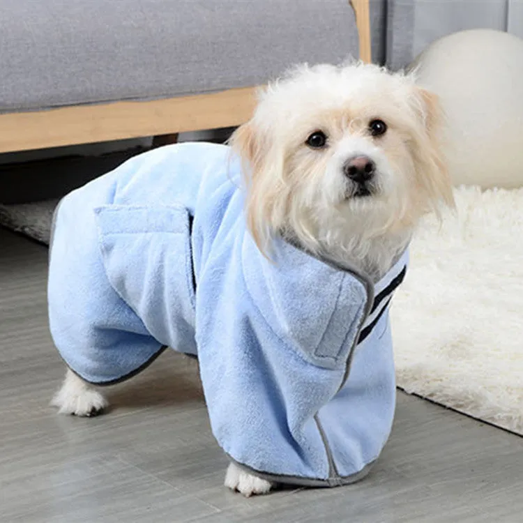 Quick-Drying Pet Towel - Microfiber Bathrobe for Dogs & Cats