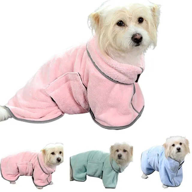 Quick-Drying Pet Towel - Microfiber Bathrobe for Dogs & Cats