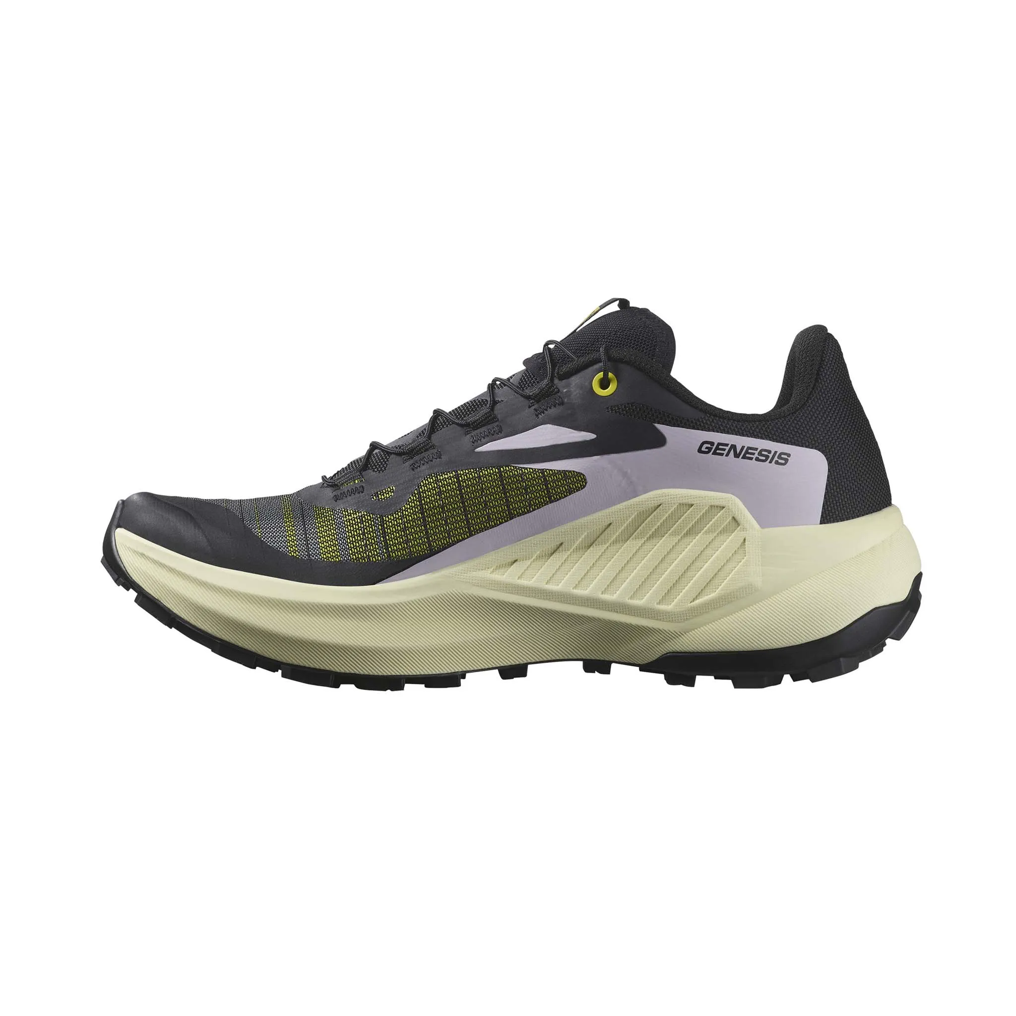 Salomon | Women's Genesis Running Shoes - Black/Sulphur Spring/Orchid Petal