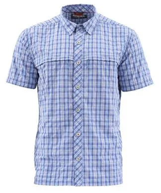 Simms Men's Stone Cold SS Shirt/Pacific Plaid