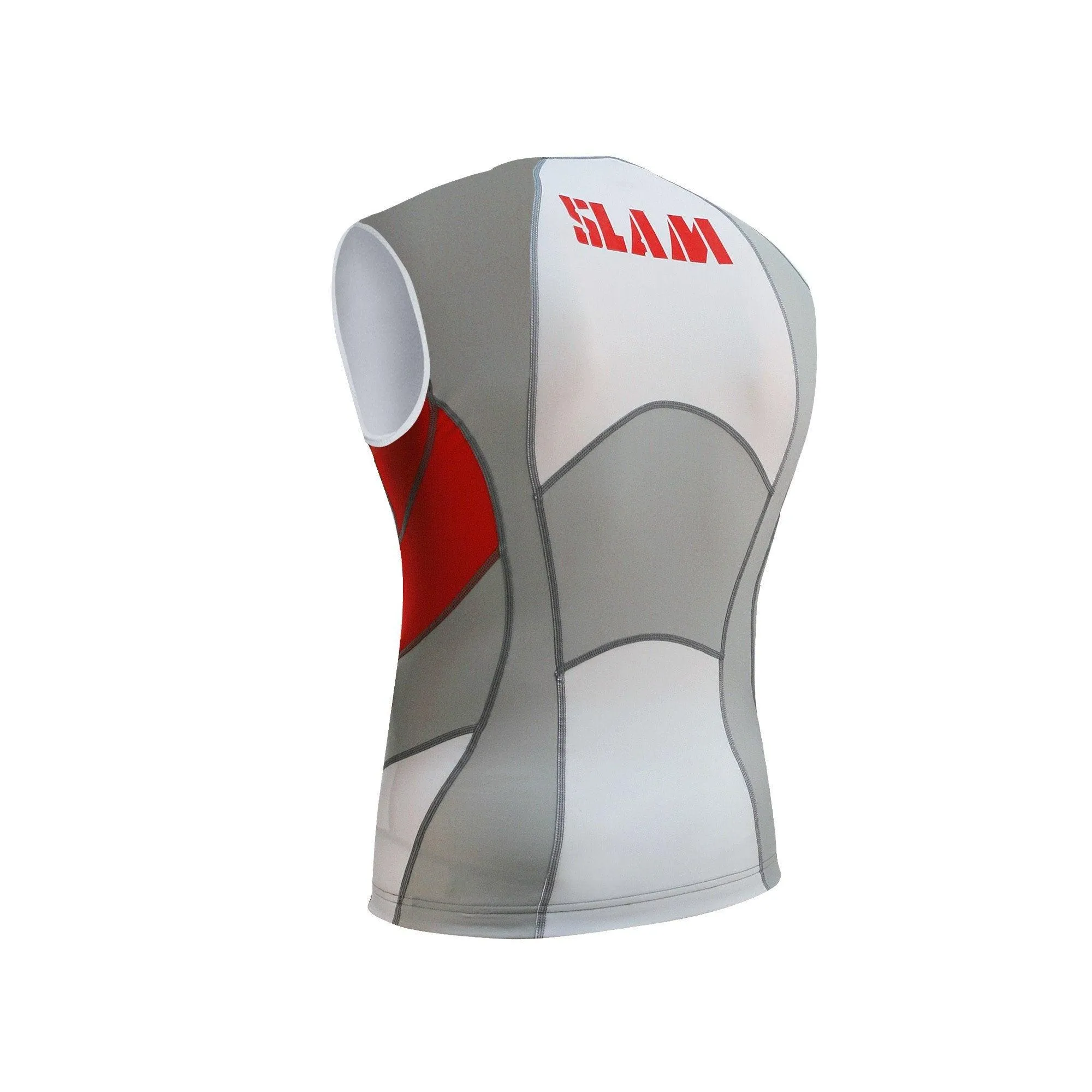 Slam Sleeveless Rash Shirt - White/Red