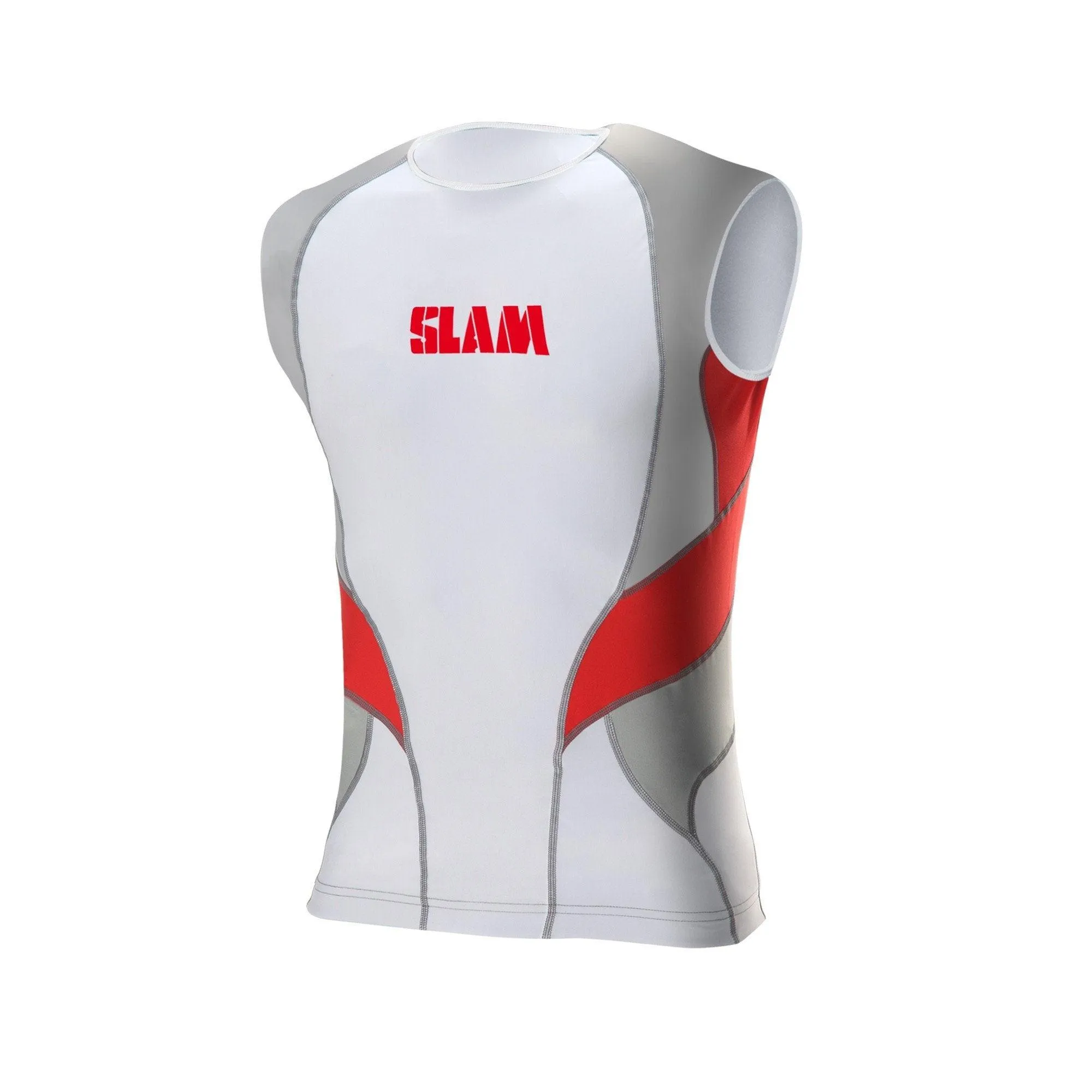 Slam Sleeveless Rash Shirt - White/Red