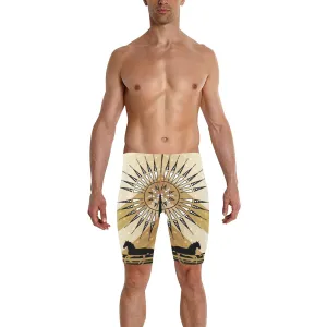 Stallion Skyline Men's Knee Length Swimming Trunks