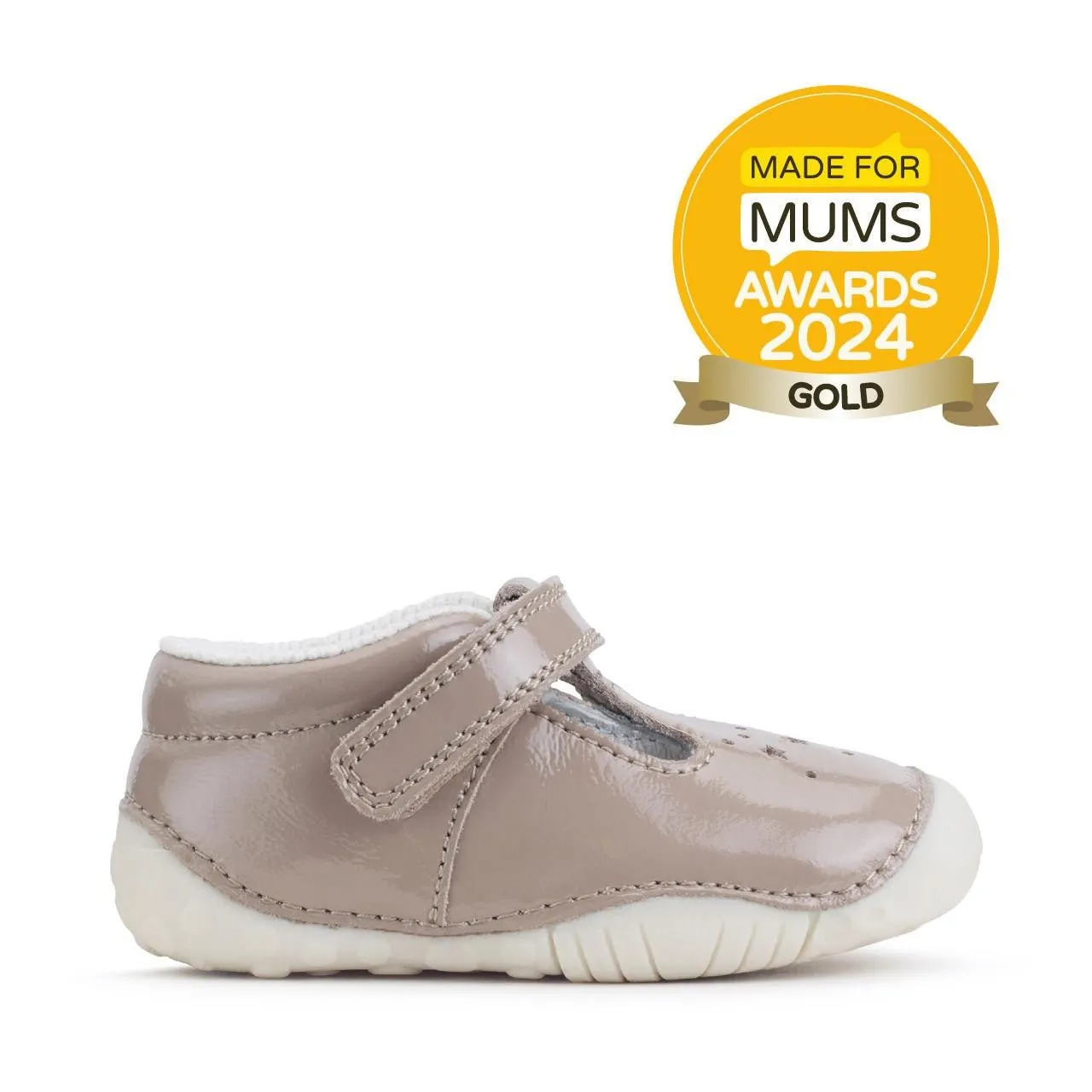 Start-Rite: Tumble - Taupe Patent Pre-Walkers