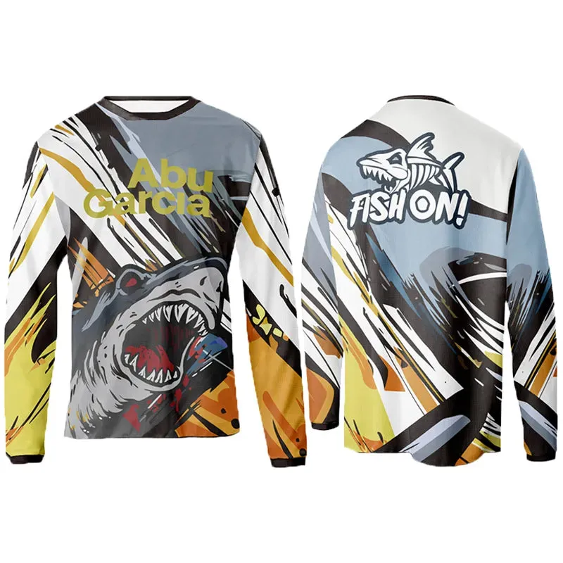 Summer long-sleeved fishing shirt, breathable and quick-drying outdoor men's fishing clothes