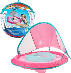 SwimWays Baby Spring Float Sun Canopy - Pink Mermaid Unicorn