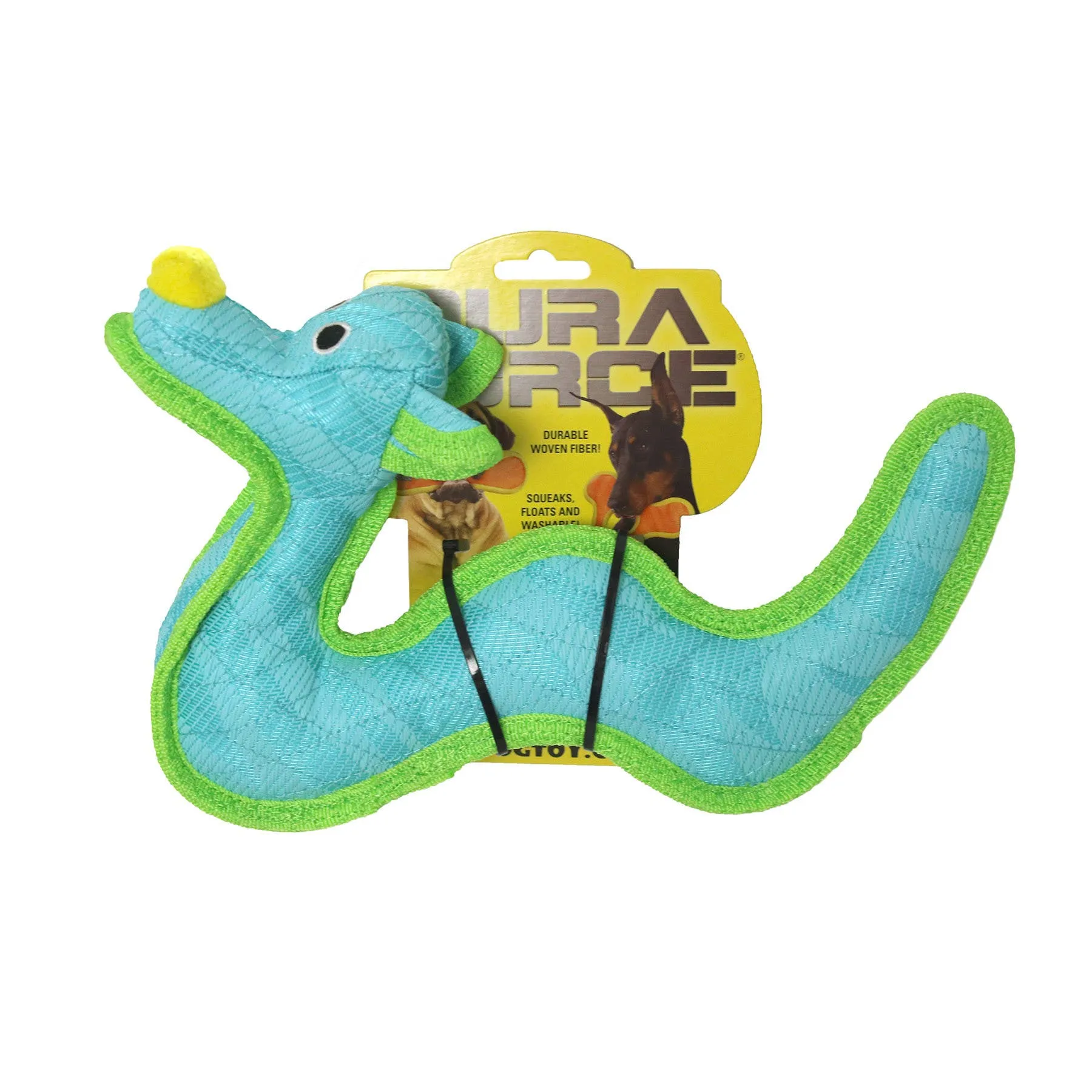 Tuffy Dog Toys - VIP Products - DuraForce Dragon Tiger - Blue, Durable, Squeaky Dog Toy