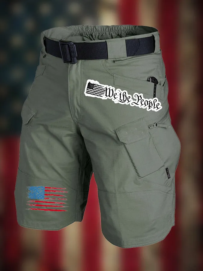 USA FLAG OUTDOOR CARGO WORK CARGO SHORTS