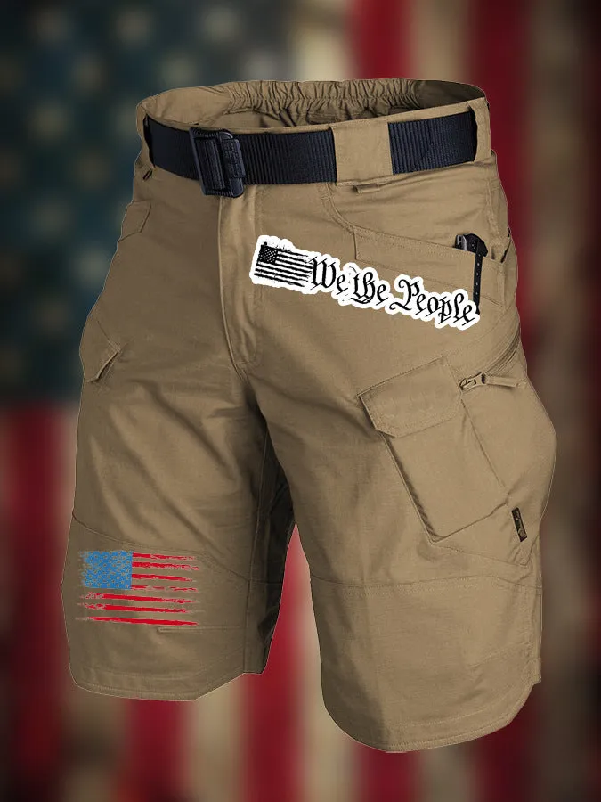 USA FLAG OUTDOOR CARGO WORK CARGO SHORTS