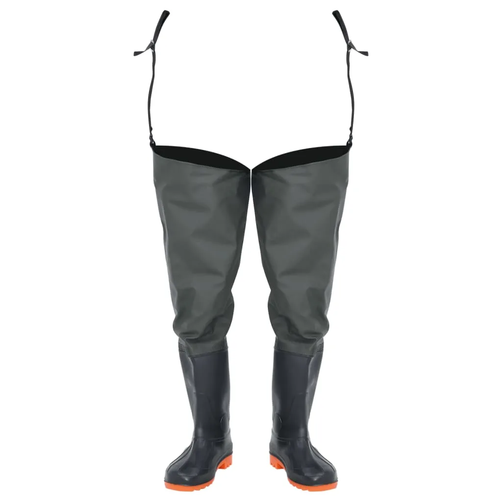 vidaXL Hip Waders Dark Green Size 46