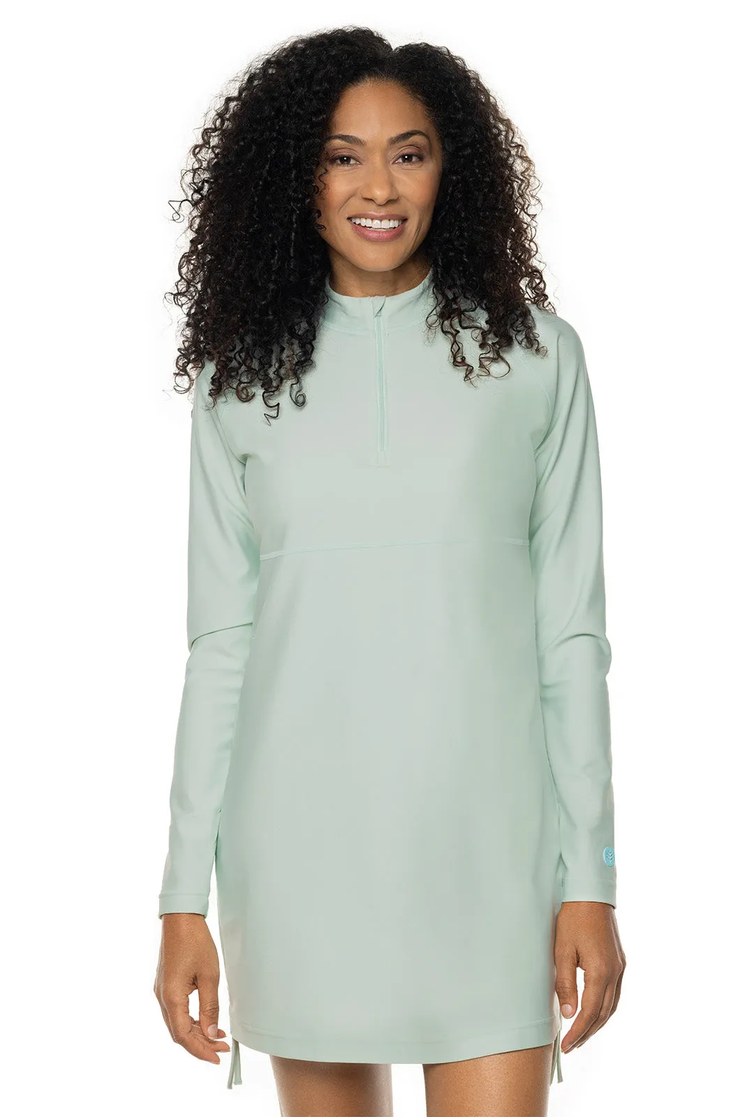 Women's Lawai Ruche Swim Shirt | Misty Aqua